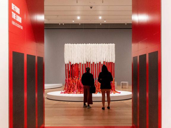 View of Gallery 328, Beyond the Loom: Fiber as Sculpture / Subversive Threads with Sheila Hicks, Bamian, 1968