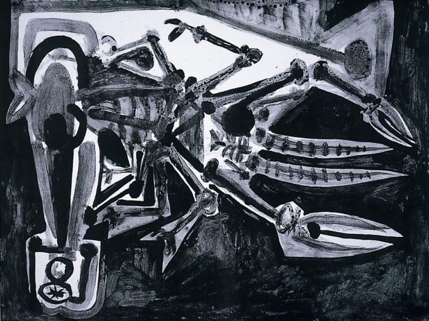 Detail of Pablo Picasso's print, Le Homard (The Lobster)