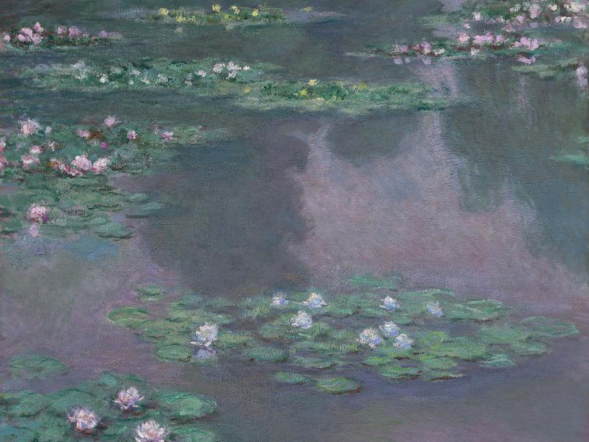 Detail of Water Lillies painting by Claude Monet