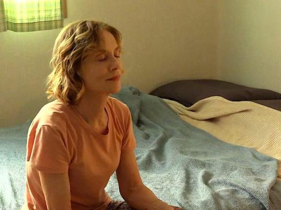 Still from A Traveler’s Needs (2024), by Hong Sang-soo.