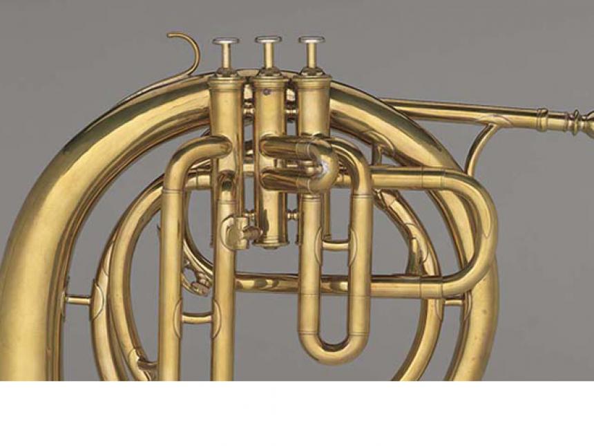 Detail of ballad horn by William Hillyard