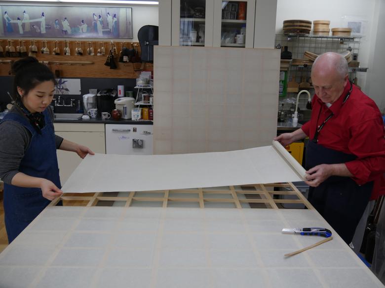 Conservators building screen undercores