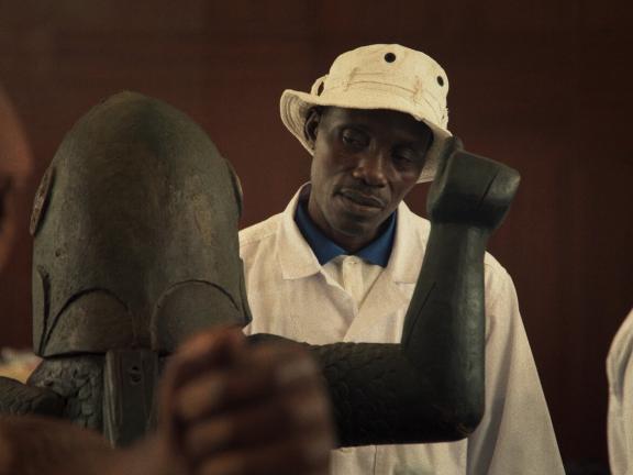 Still from Dahomey (2024), by Mati Diop.