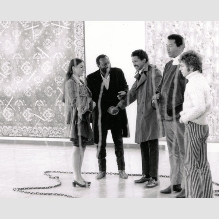 Mary Whitten, Frank Bowling, Jack Whitten, and Al Loving at the opening reception for “5+1."