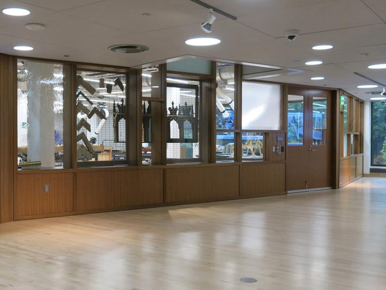 The reception space of the MFA's new Conservation Center.