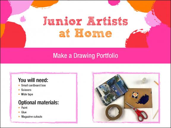 Detail of Junior Artists at Home: Make a Drawing Portfolio activity sheet