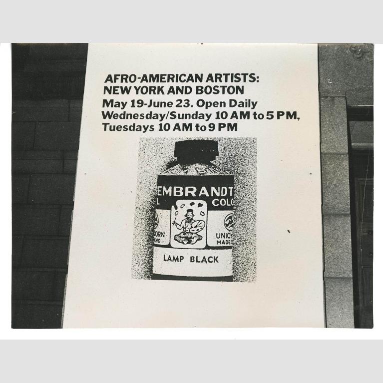A promotional poster for “Afro-American Artists: New York and Boston”