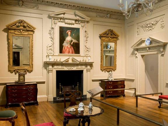 View of Newland House drawing room gallery