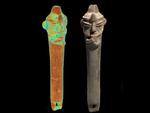 Unknown artist, whistle, Paracas culture, Peru, 600–175 BCE