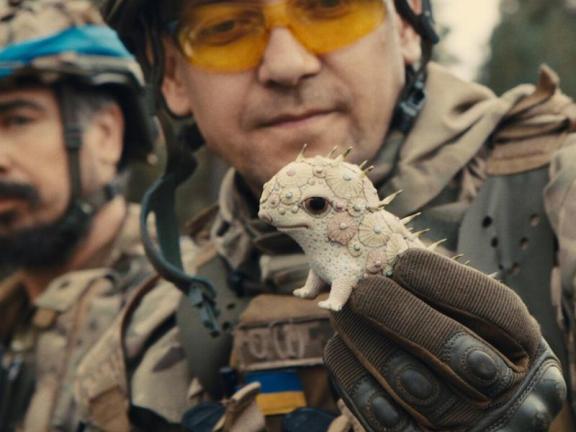 Still from Porcelain War (2024), by Slava Leontyev and Brendan Bellomo.