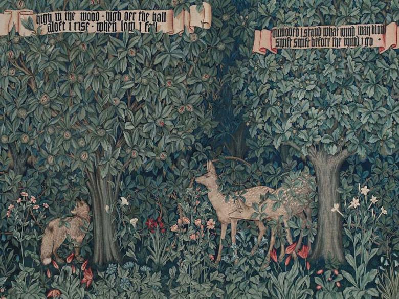 Detail of tapestry: Greenery