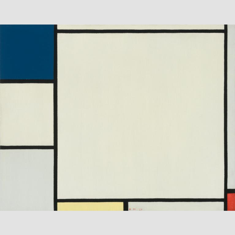 Blue, white, red, and yellow rectangles are separated by black bands.