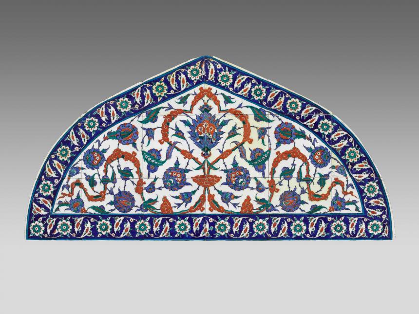 Islamic tile lunette