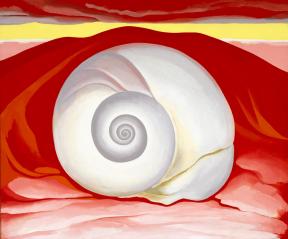 Georgia O’Keeffe, Red Hill and White Shell, 1938