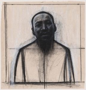 Black and white drawing of Dr. Martin Luther King, Jr.