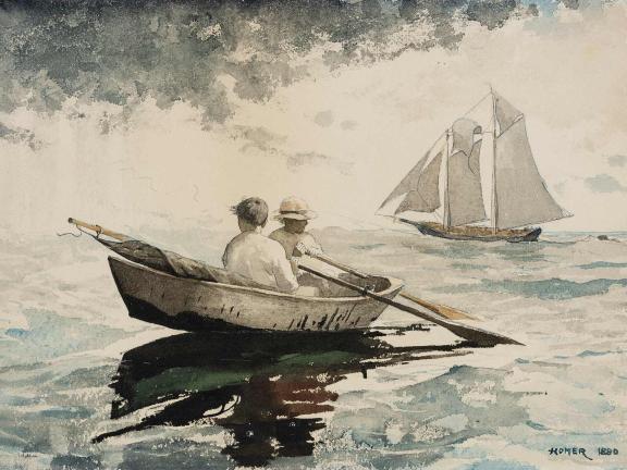 Winslow Homer, Two Boys Rowing, 1880.