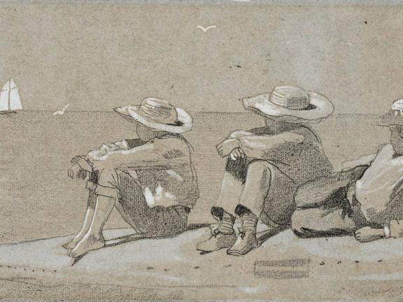 Winslow Homer, Three Boys on a Beached Dory, 1873. 