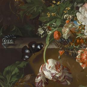 Rachel Ruysch, Still Life with Fruits and Flowers (detail), 1714.