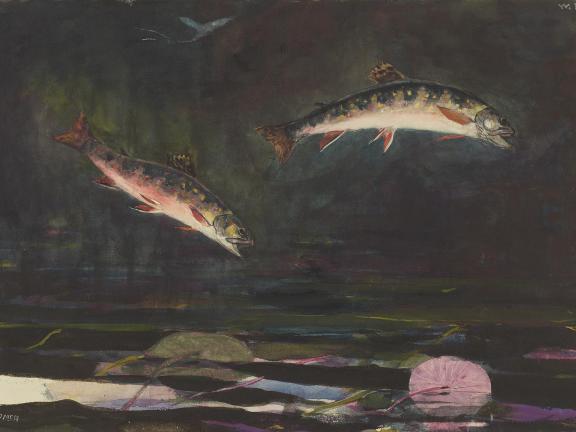 Winslow Homer, Leaping Trout, 1889. 