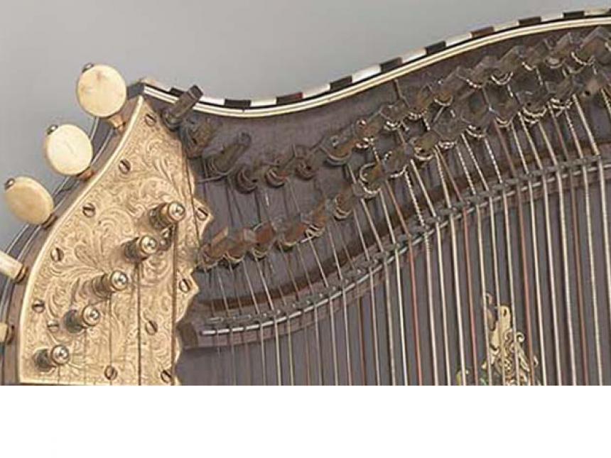 Detail of 1893 concert zither