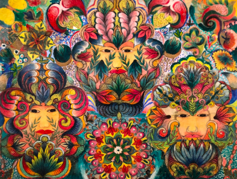 Still from Minnie Evans: Draw or Die (2025), by Linda Royal